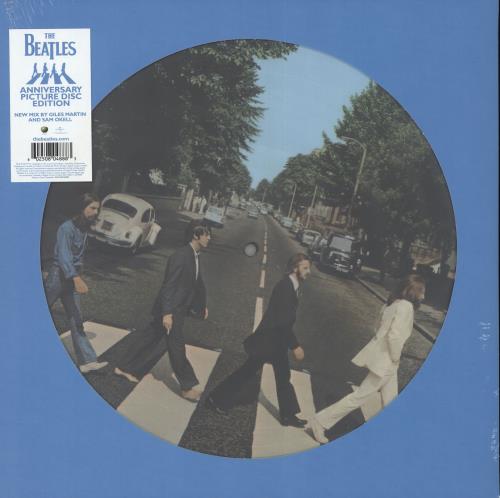 SGH SERVICES The Beatles Abbey Road Mini Disque Vinyle doré dédicacé avec Photo encadrée 